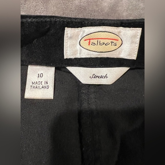 Talbots Black Velour Pants With Stretch Size 10 - Picture 5 of 6